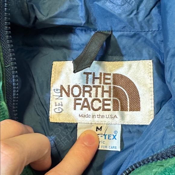 VINTAGE The North Face mens M Medium green Gore-Tex windbreaker rain jacket EUC - Picture 3 of 6